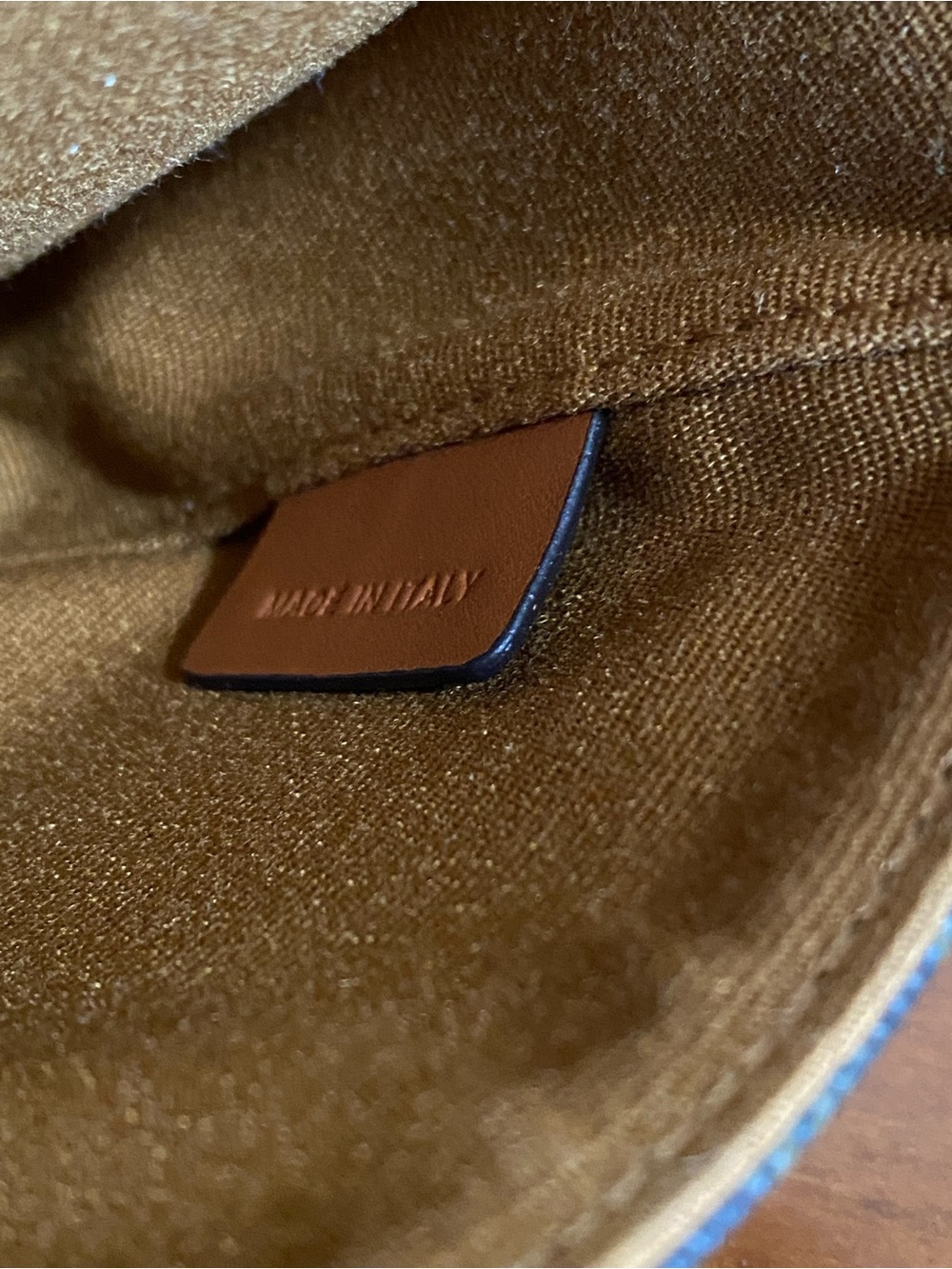 Small Brown Leather-Trim Crossbody Bag - Picture 12 of 14